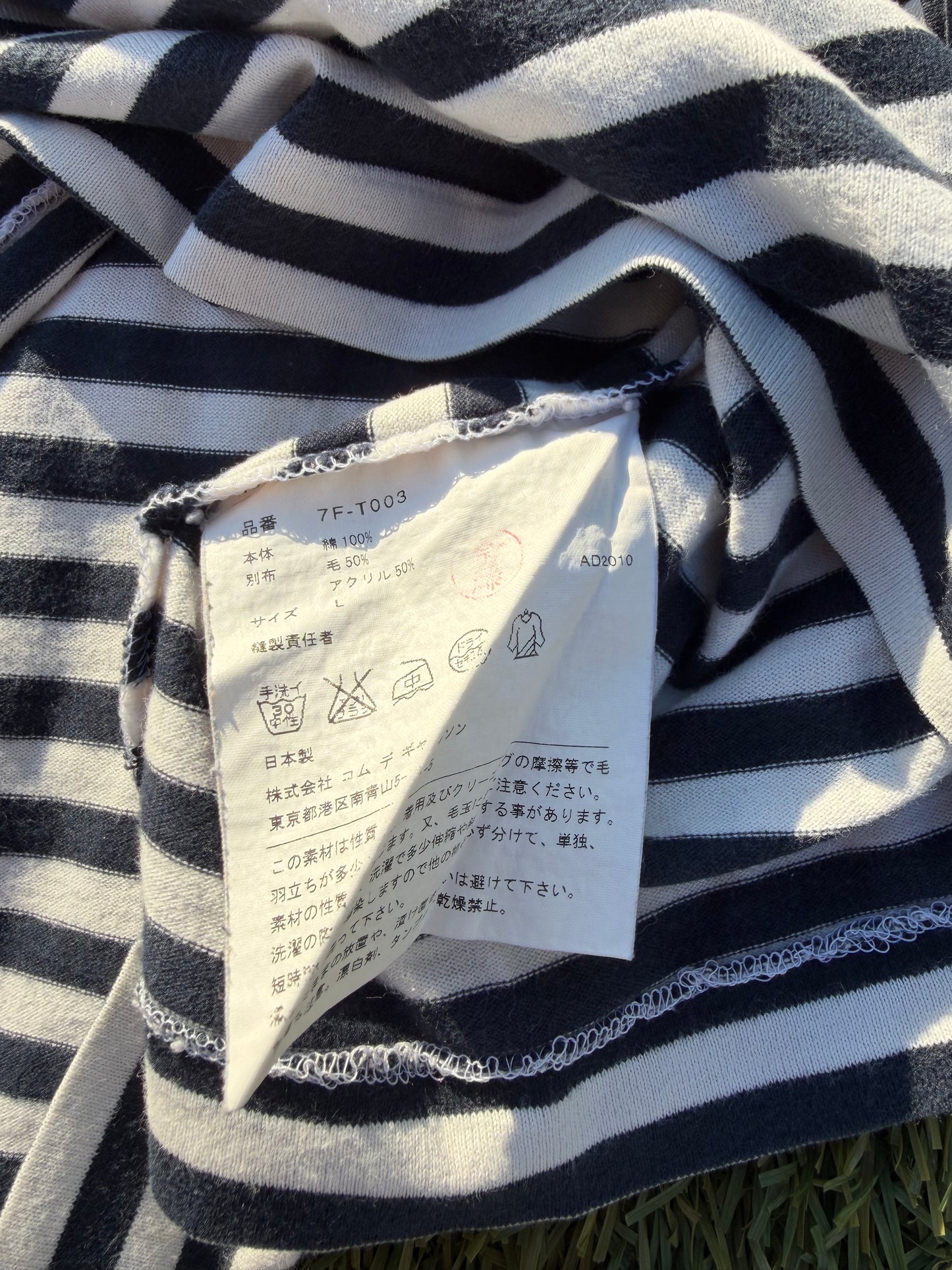 AD2010 Comme Des Garçons Edited Stripe Nordic Knit Long Sleeve