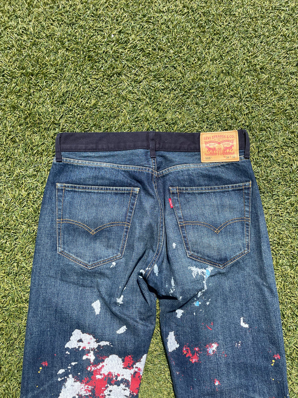 AD2017 Junya Watanabe Paint Splatter Indigo Denim