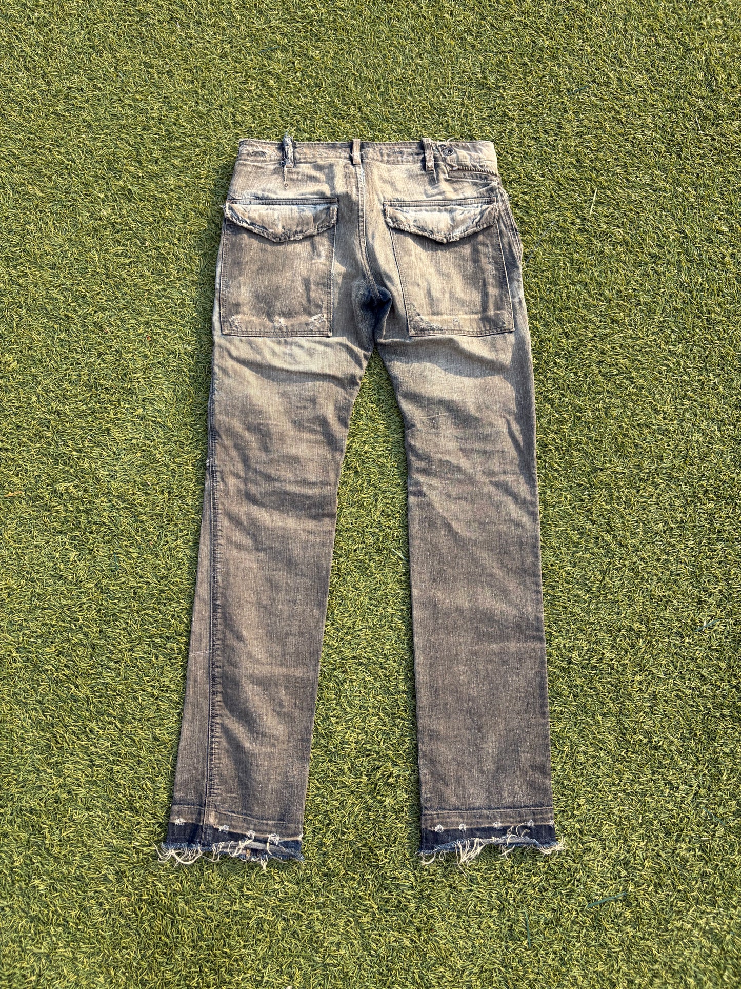 FW08-SS09 Rick Owens Double Layered Aircut Denim