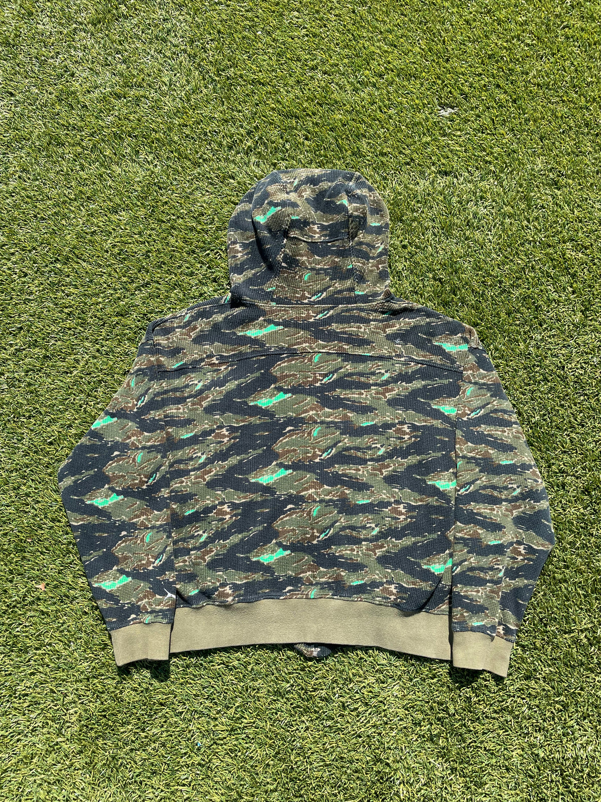 SS01 “Chaotic Discord” - Undercover Tiger Camo Zip Up Thermal Hoodie