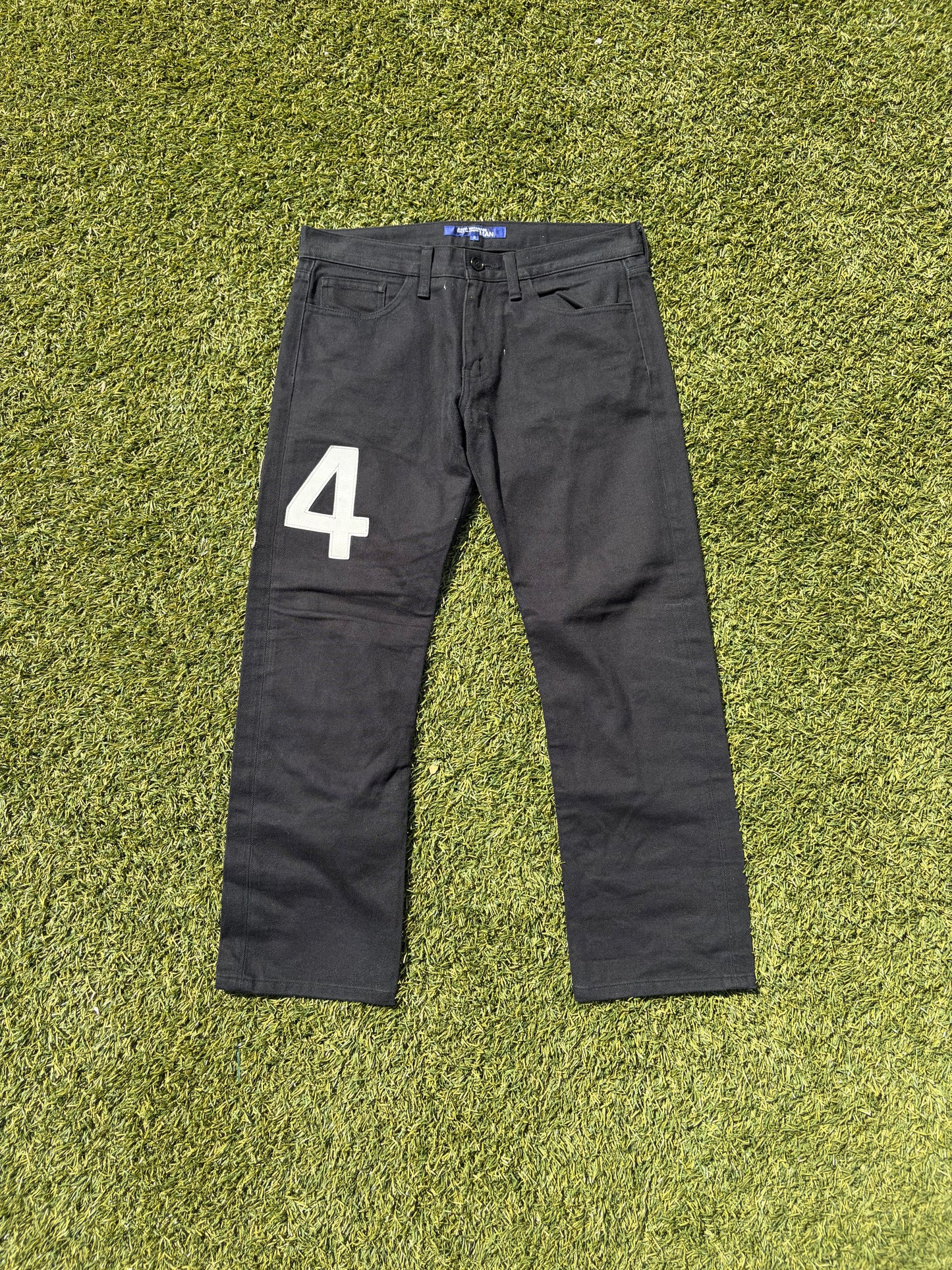 AD2002 Junya Watanabe Leather Patch ‘24’ Canvas Denim