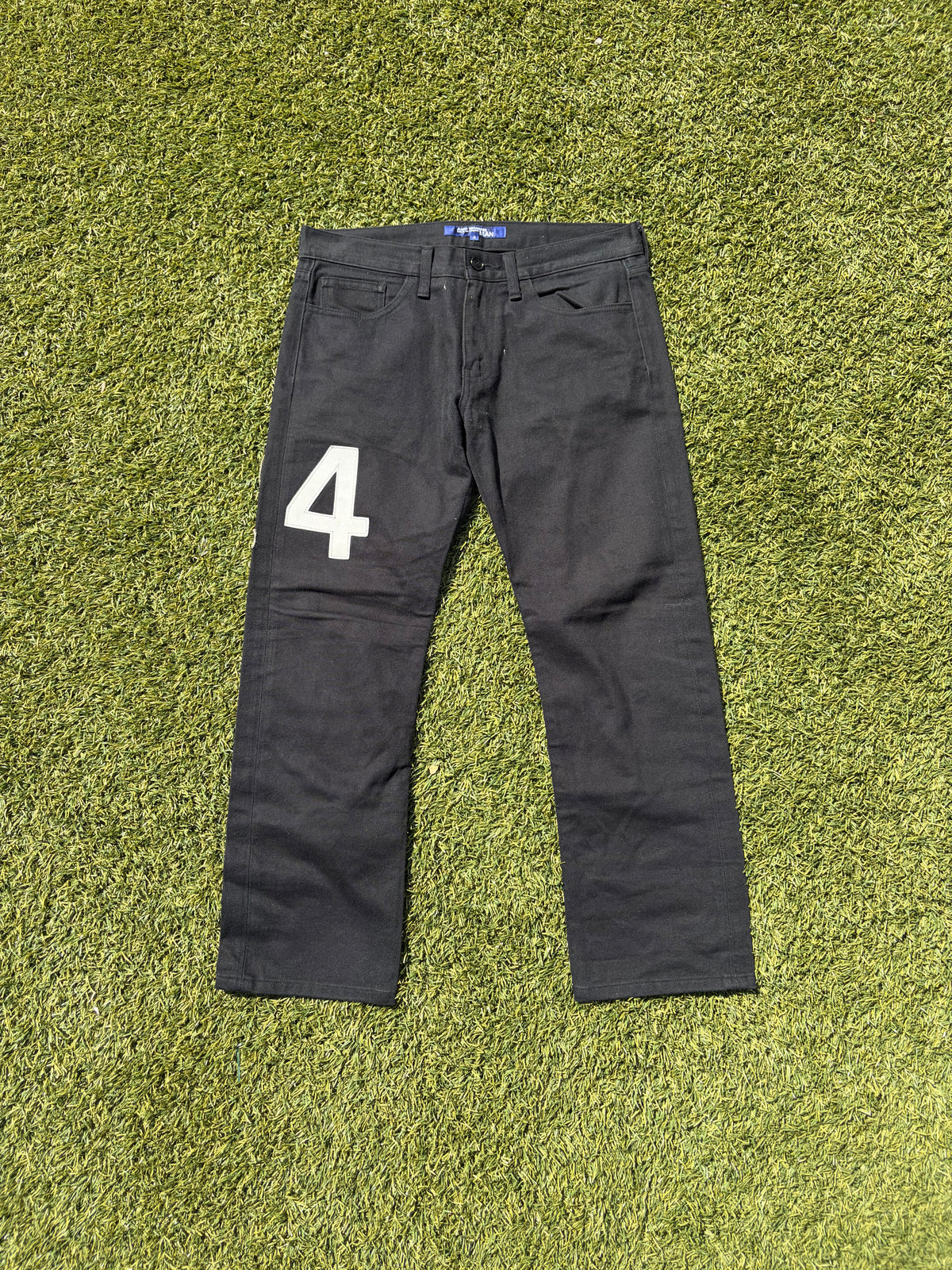 AD2002 Junya Watanabe Leather Patch ‘24’ Canvas Denim