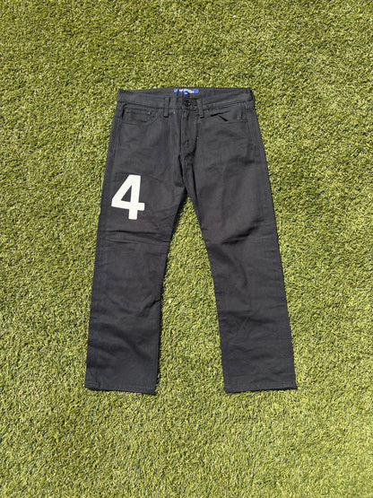 AD2002 Junya Watanabe Leather Patch ‘24’ Canvas Denim