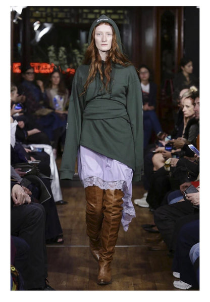 SS16 Vetements Old English Green Midi Dress Hoodie