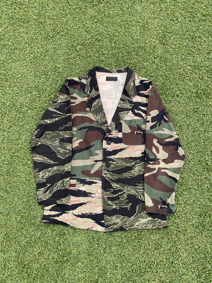SS20 Yohji Yamamoto S'yte Multi-Camo Panel Military Blazer