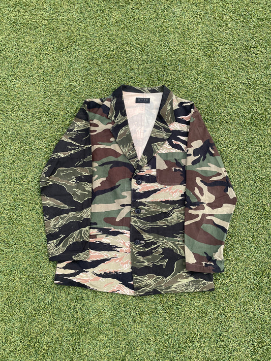 SS20 Yohji Yamamoto S'yte Multi-Camo Panel Military Blazer
