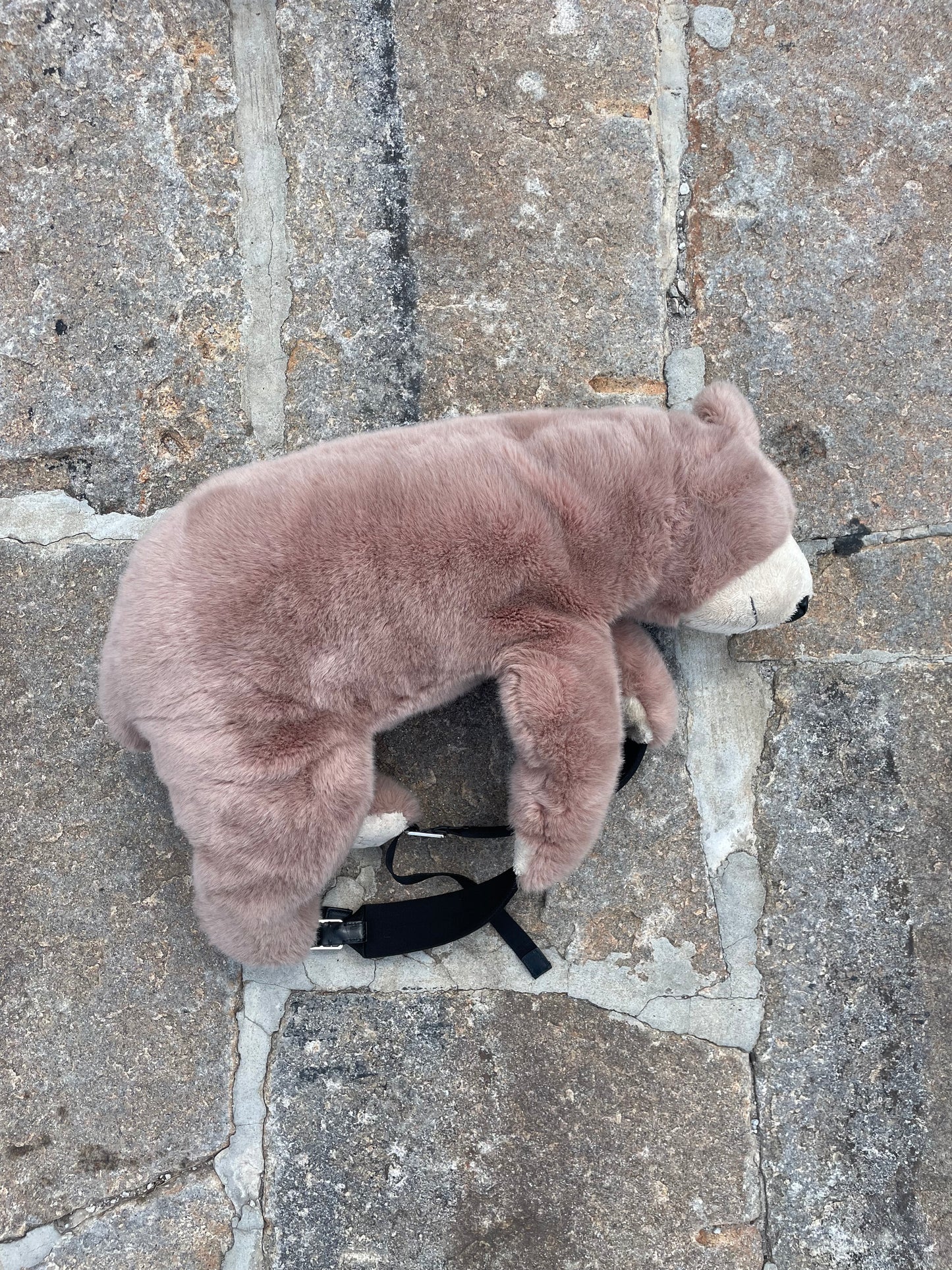 FW17 Dolce & Gabanna Brown Teddy Bear Fur Backpack