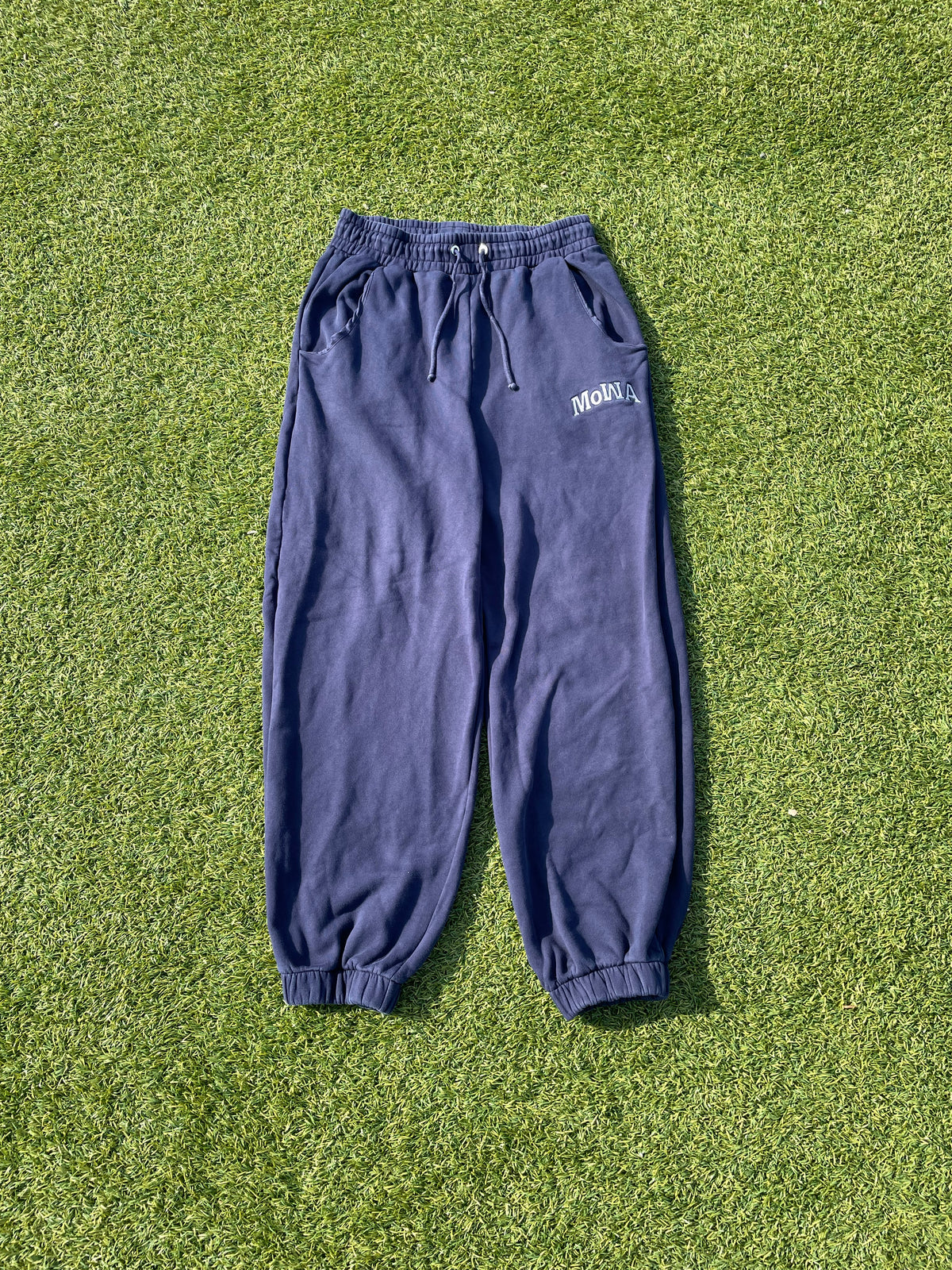 AW23 Mowalola MoWA Navy Sweatpants