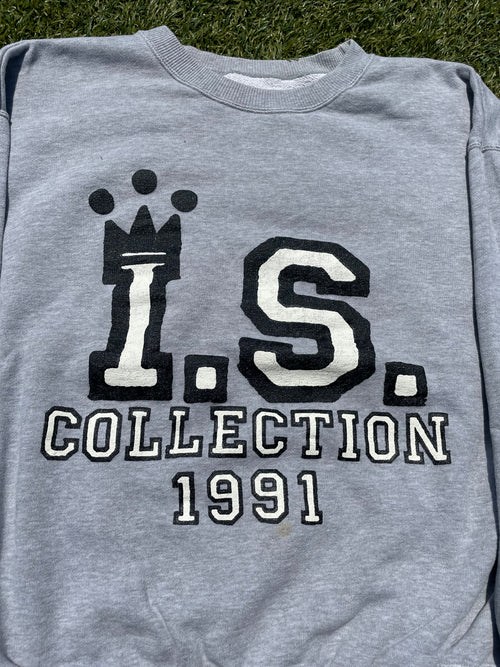 1991 Issey Miyake Crown Logo Heather Grey Sweater