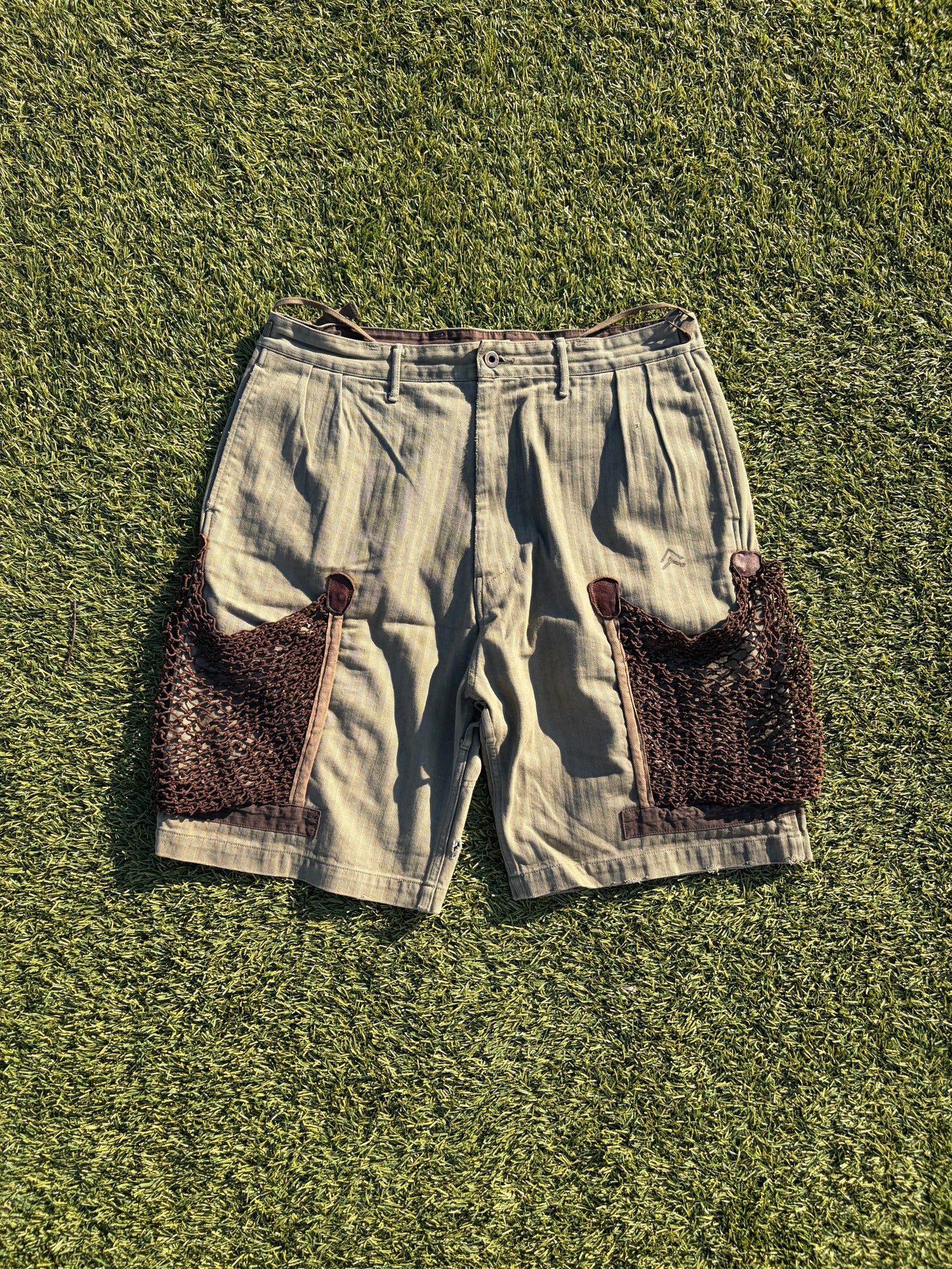 Kapital Military Fishnet Jumbo Cargo Shorts
