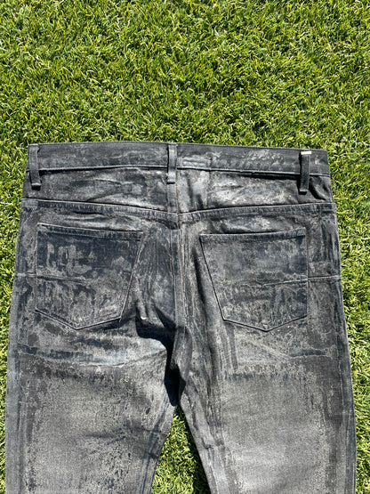 AW03 Dior Homme By Hedi Slimane Waxed Luster Denim