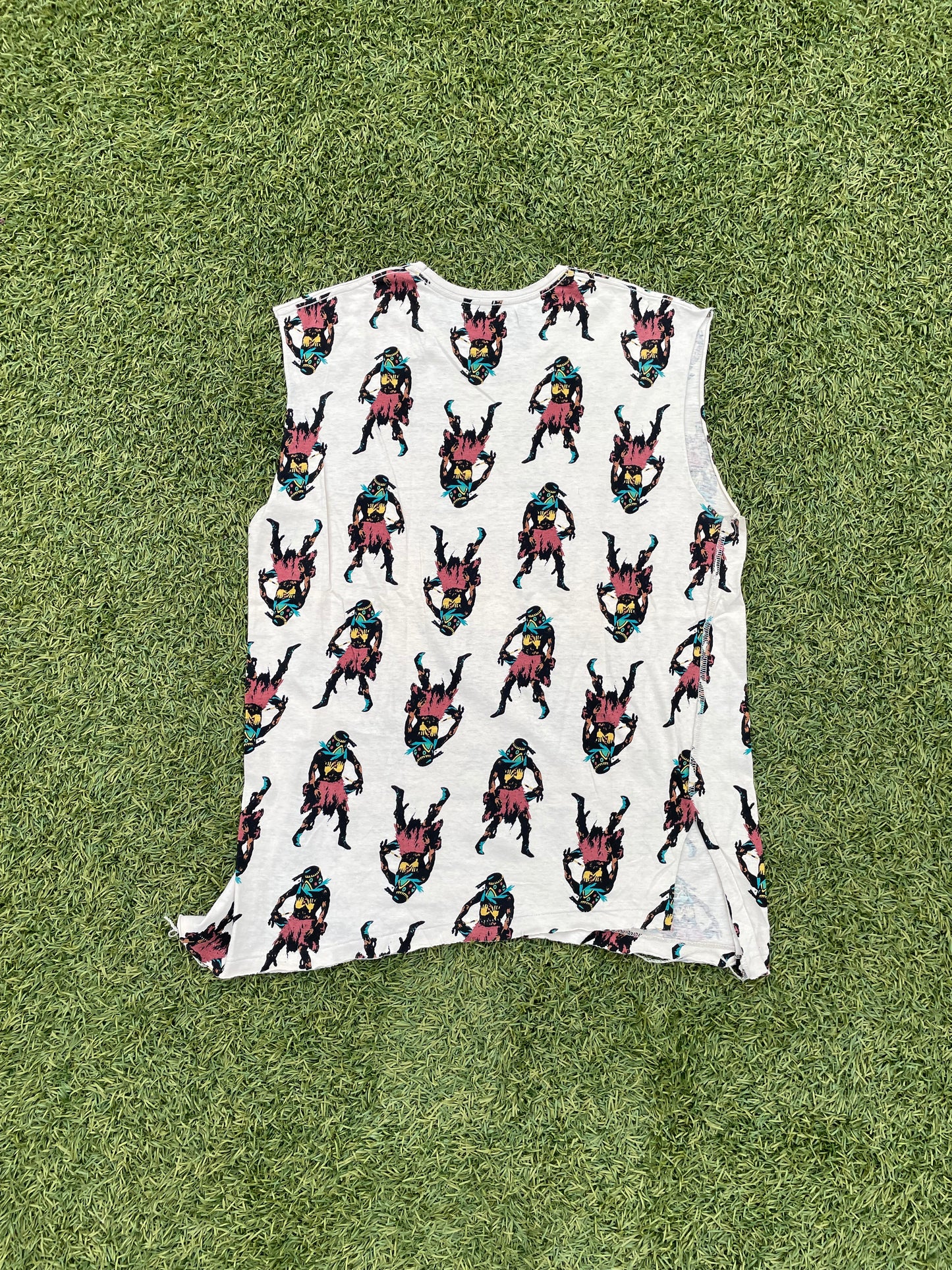 SS03 “Scab” - Undercover All Over Print Ethnic Figure Sleeveless Tank Top