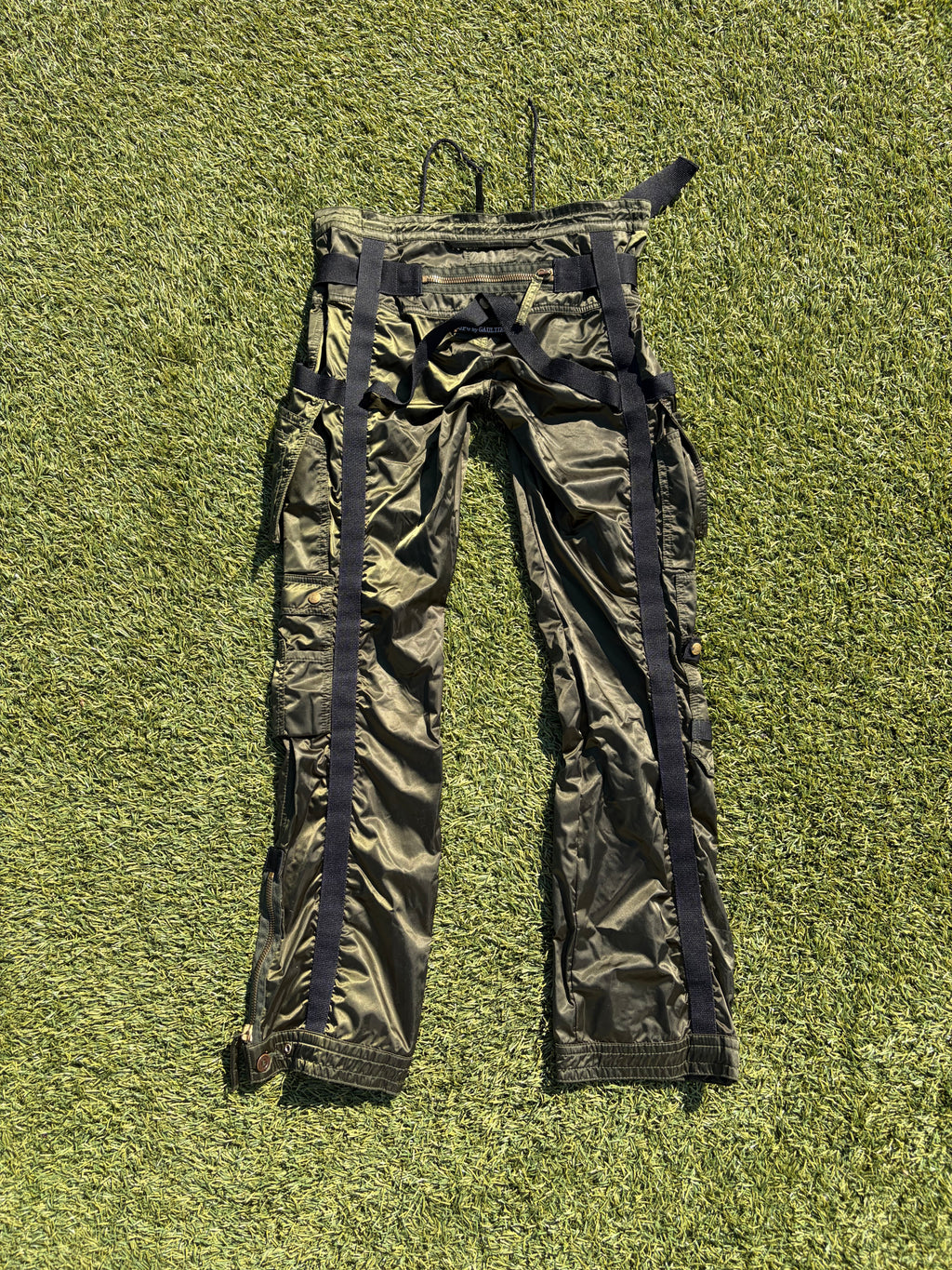 AW03 Jean Paul Gaultier Parachute Cargo Silk Bondage Pant