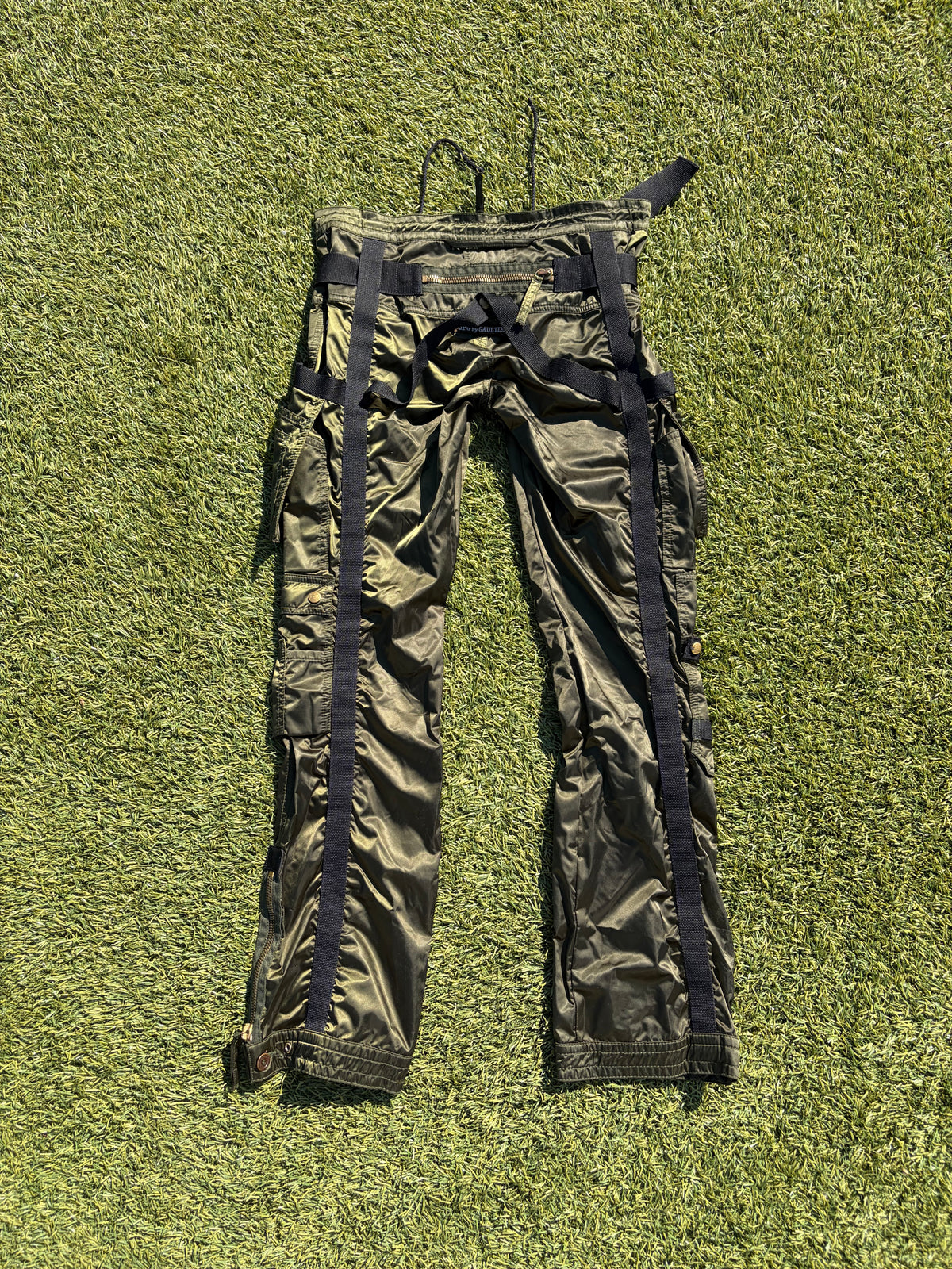AW03 Jean Paul Gaultier Parachute Cargo Silk Bondage Pant