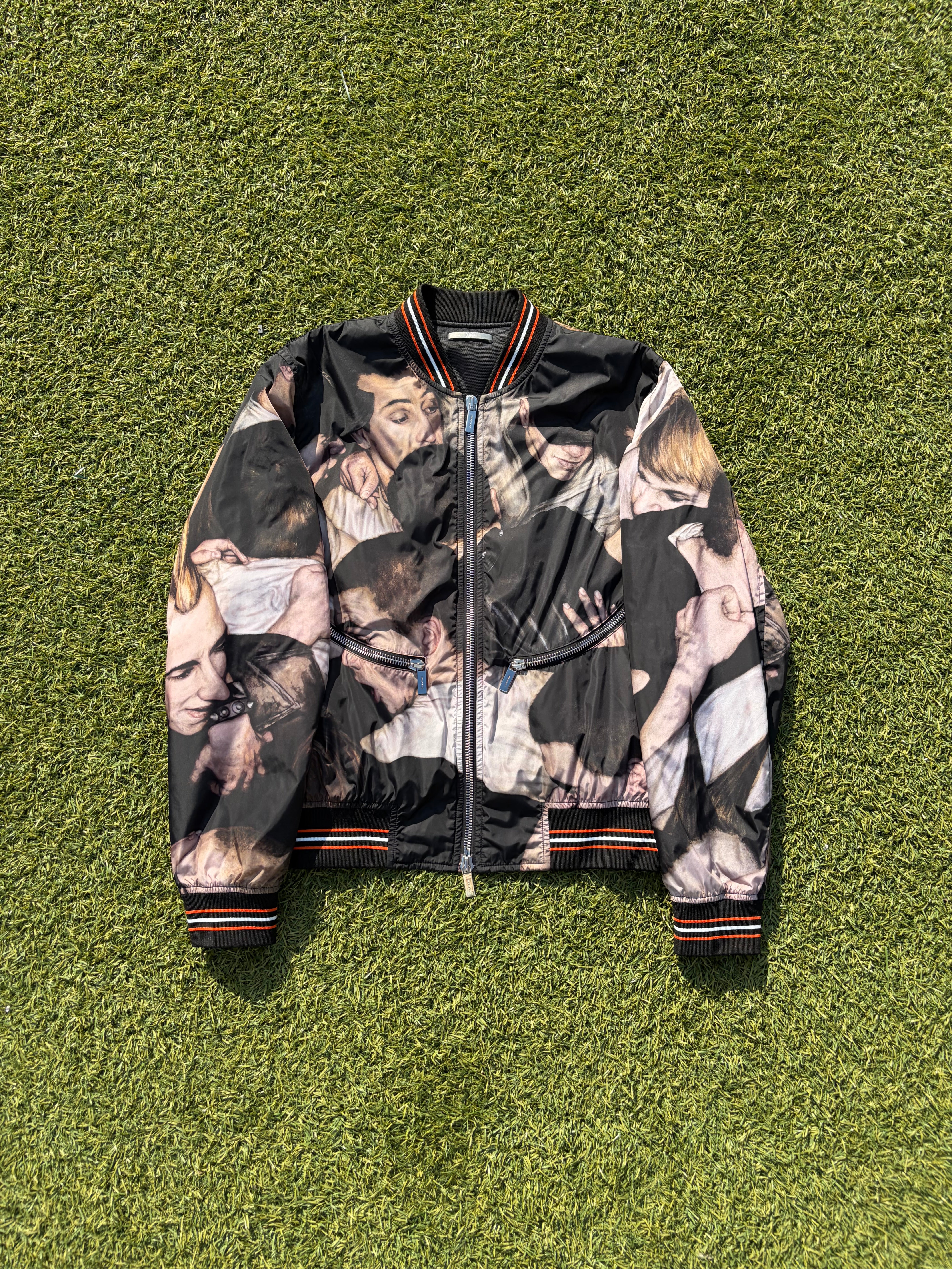 AW17 Dior By Kris Van Assche 'Dan Witz' Moshpit Nylon Bomber