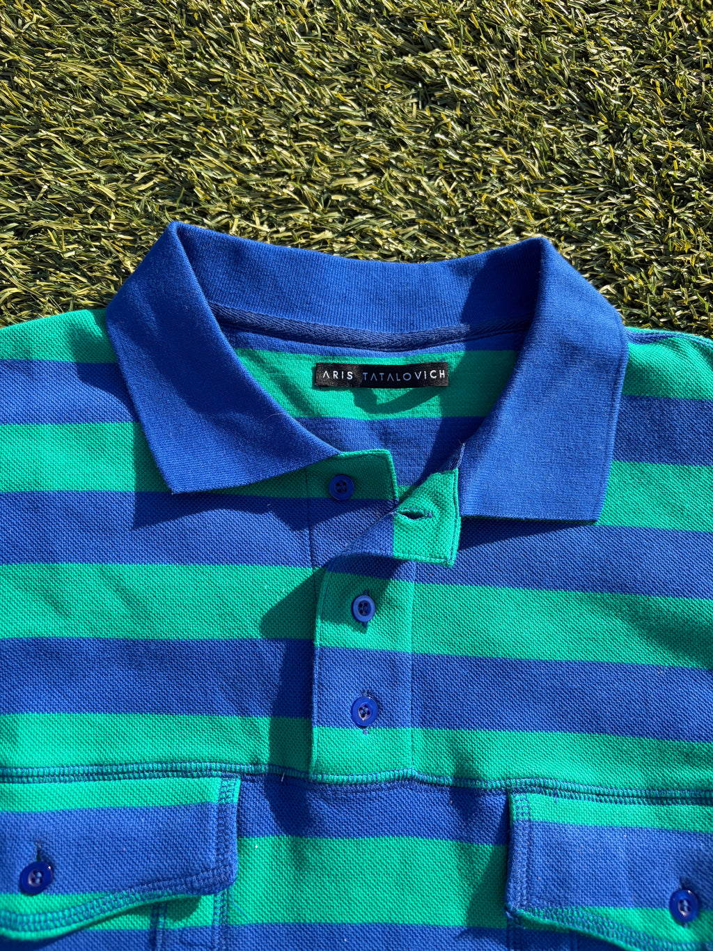SS25 Aris Tatalovich Dual Pocket Stripe Polo