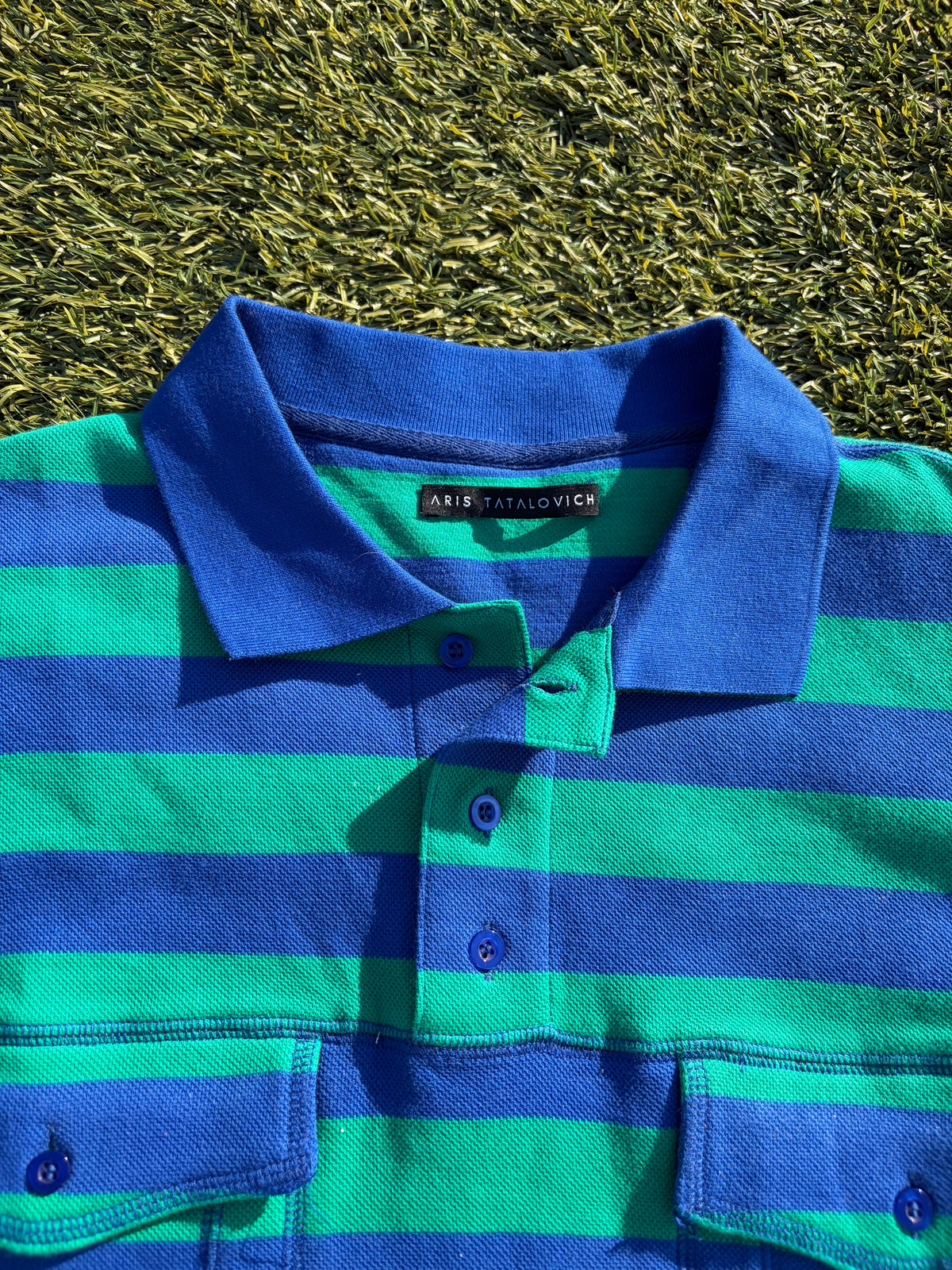 SS25 Aris Tatalovich Dual Pocket Stripe Polo