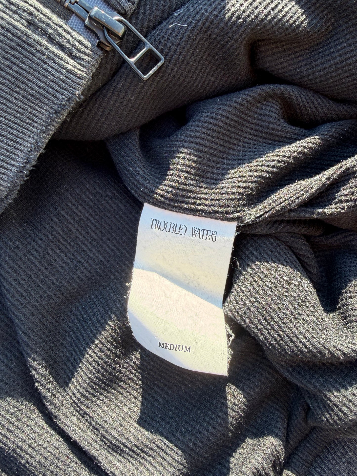 AW26 Troubled Waters Double Layered Bullet Thermal Zip Up Hoodie
