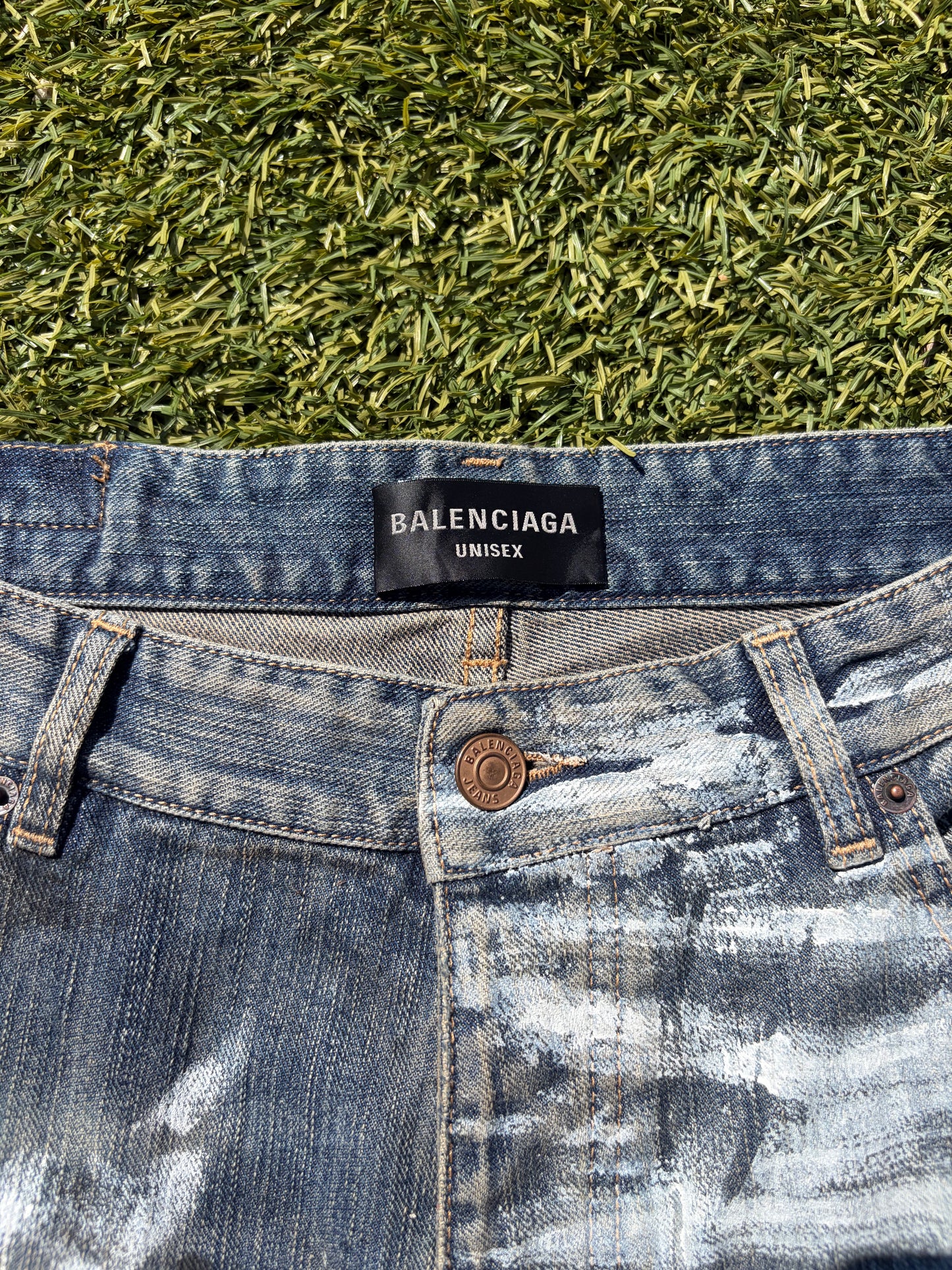 SS23 “Mudshow” - Balenciaga Graffiti Mudwash Baggy Denim