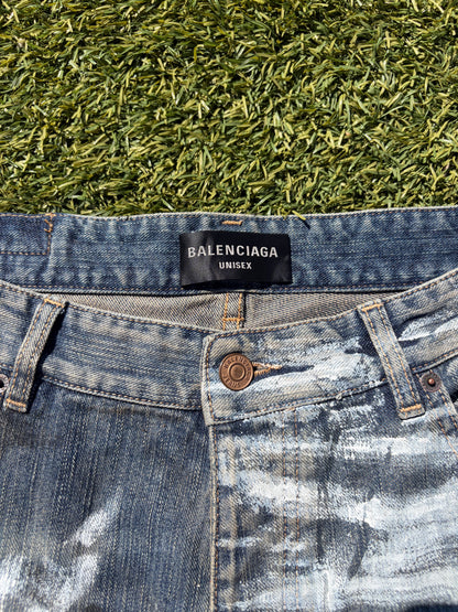 SS23 “Mudshow” - Balenciaga Graffiti Mudwash Baggy Denim