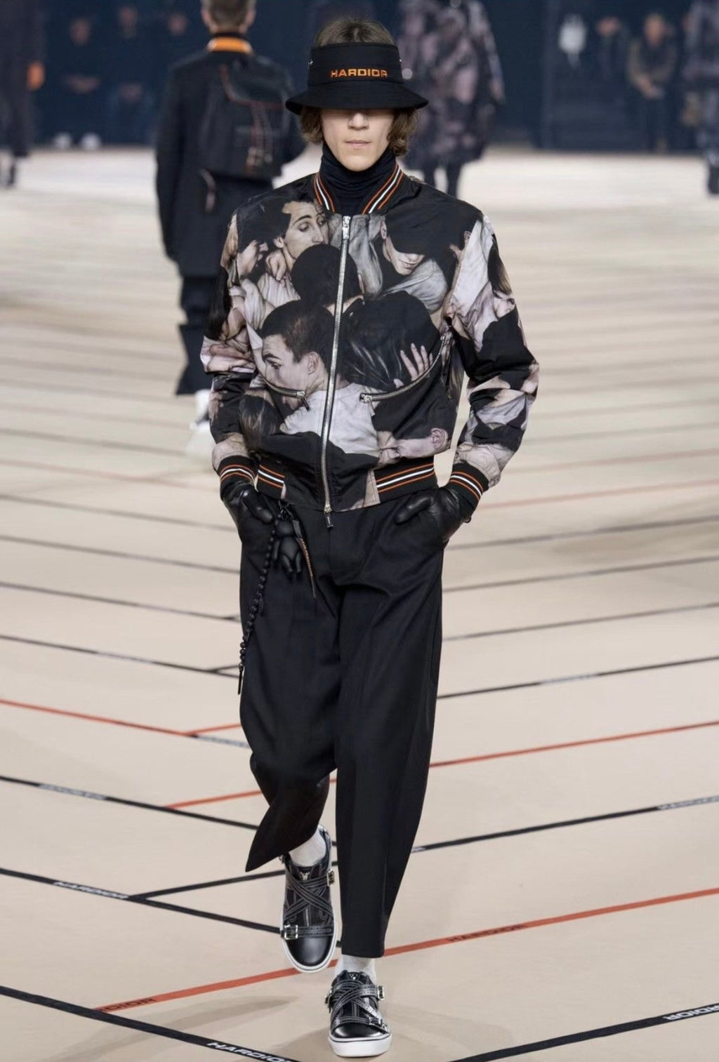 AW17 Dior By Kris Van Assche ‘Dan Witz’ Moshpit Nylon Bomber Jacket