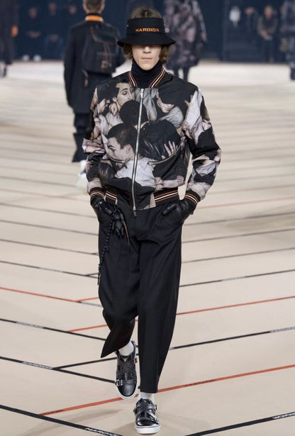 AW17 Dior By Kris Van Assche ‘Dan Witz’ Moshpit Nylon Bomber Jacket
