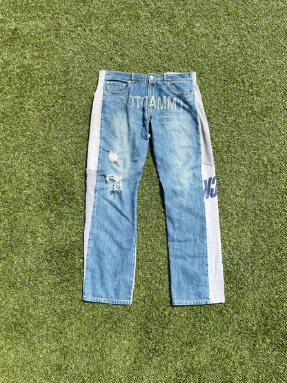 AW02 “Witch Cells Division” - Undercover ‘Immadtoo’ Hybrid Lightwash Distressed Denim