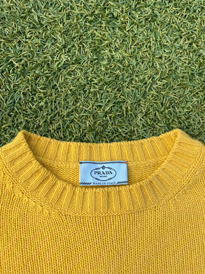 AW2018 Prada Milano Banana Stripe Knit Sweater 🍌