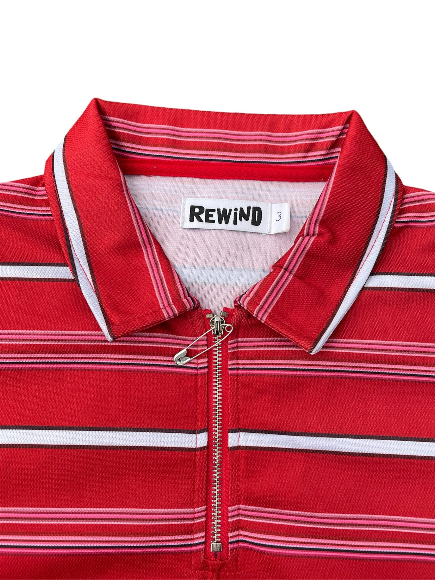 Rewind Stripe Polyester Polo