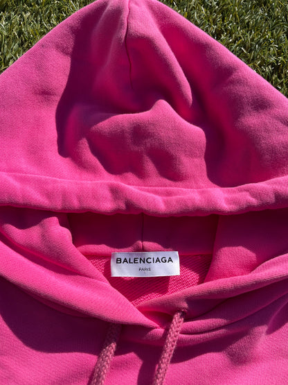 2017 Balenciaga New York City Airbrush Pink Hoodie