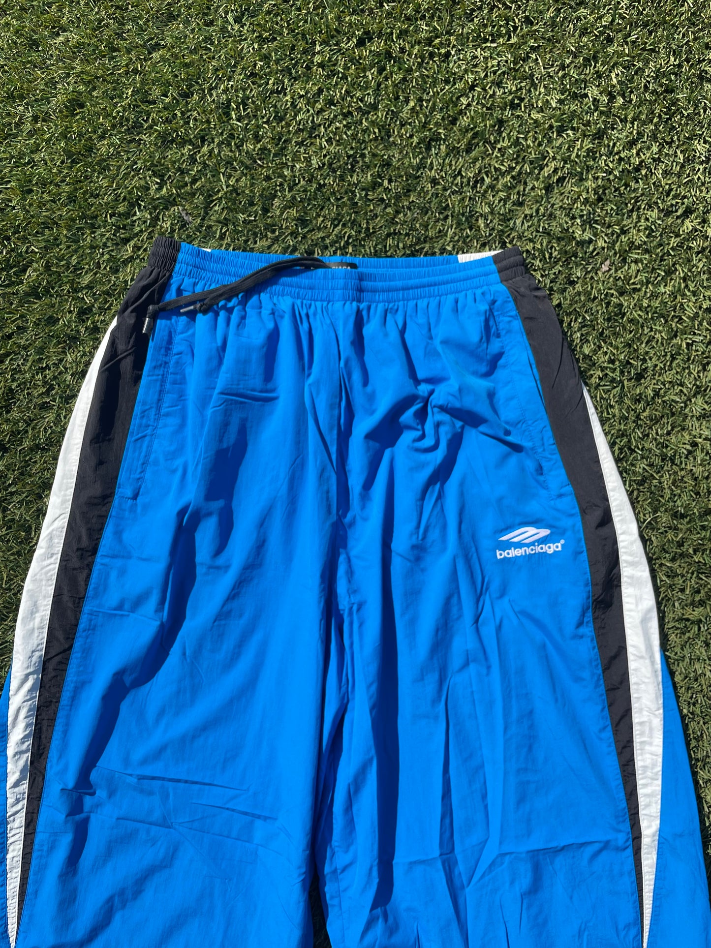 FW23 Balenciaga 3B Sports Icon Blue Trackpants