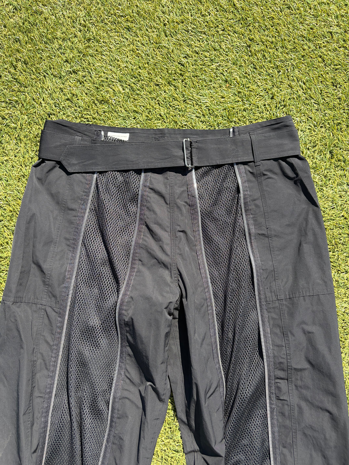 Dries Van Noten Polway Dual Zipper Nylon Mesh Pant