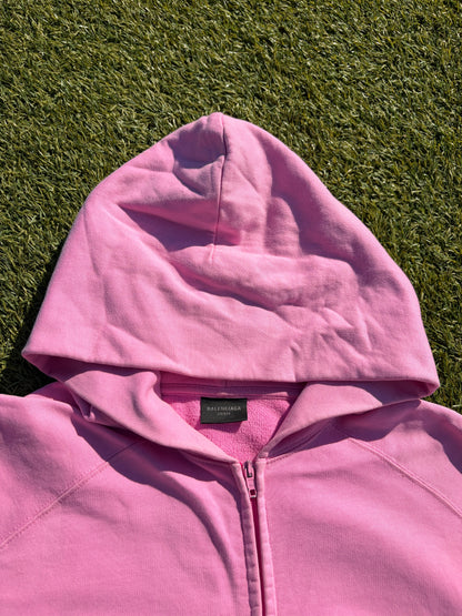 FW22 “360* Snowstorm” - Balenciaga Pink Polo Zip Up Hoodie