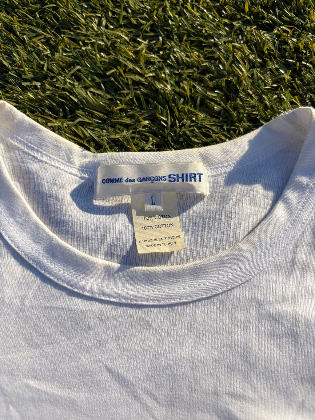SS21 Comme Des Garçons SHIRT By Yue Minjun “Laughing Duo” 3/4 Sleeve T-Shirt