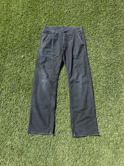 Rick Owens DRKSHDW Black Corduroy Flare Pant