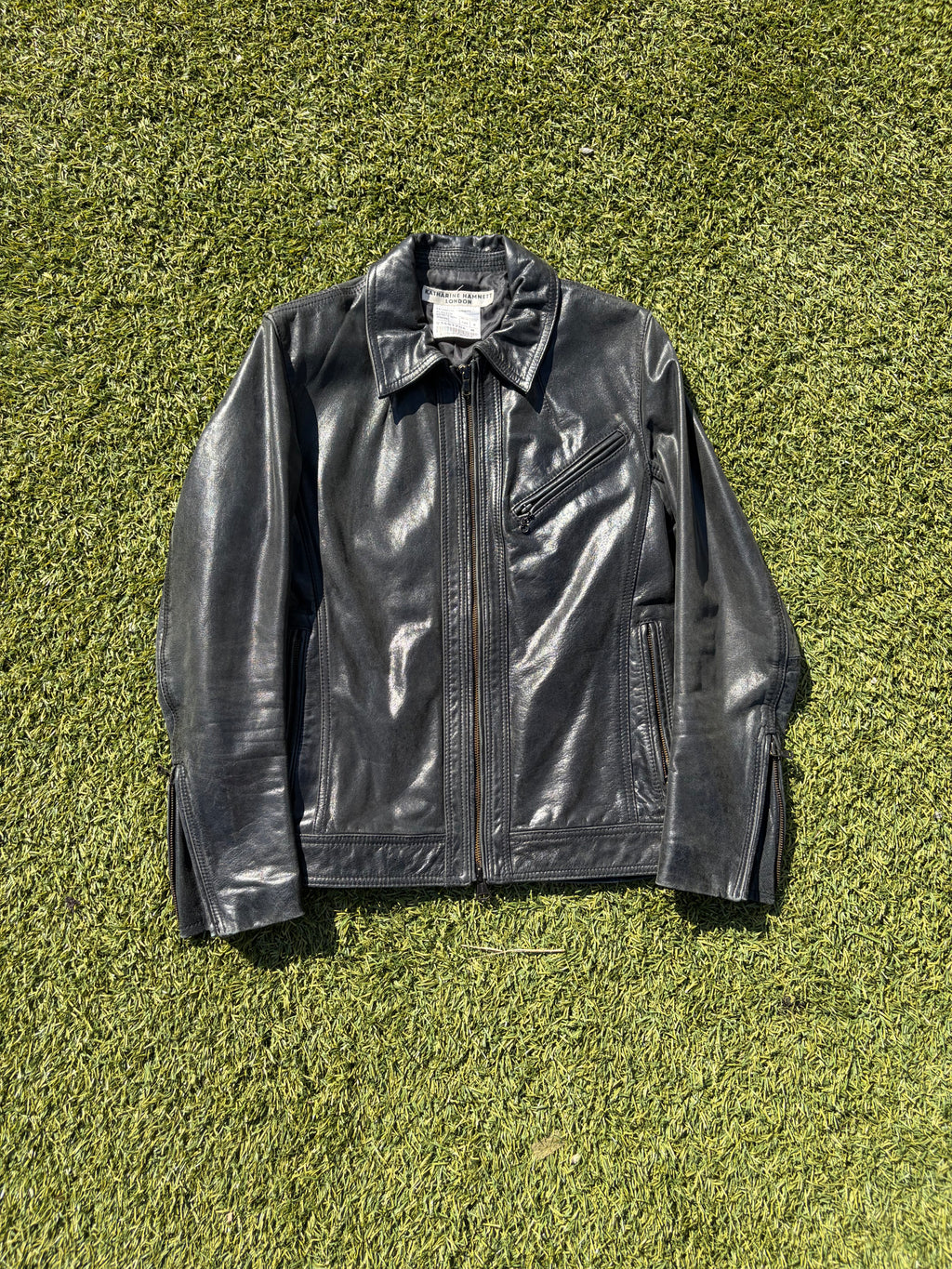 2000s Katherine Hamnett Cowhide Leather Blouson