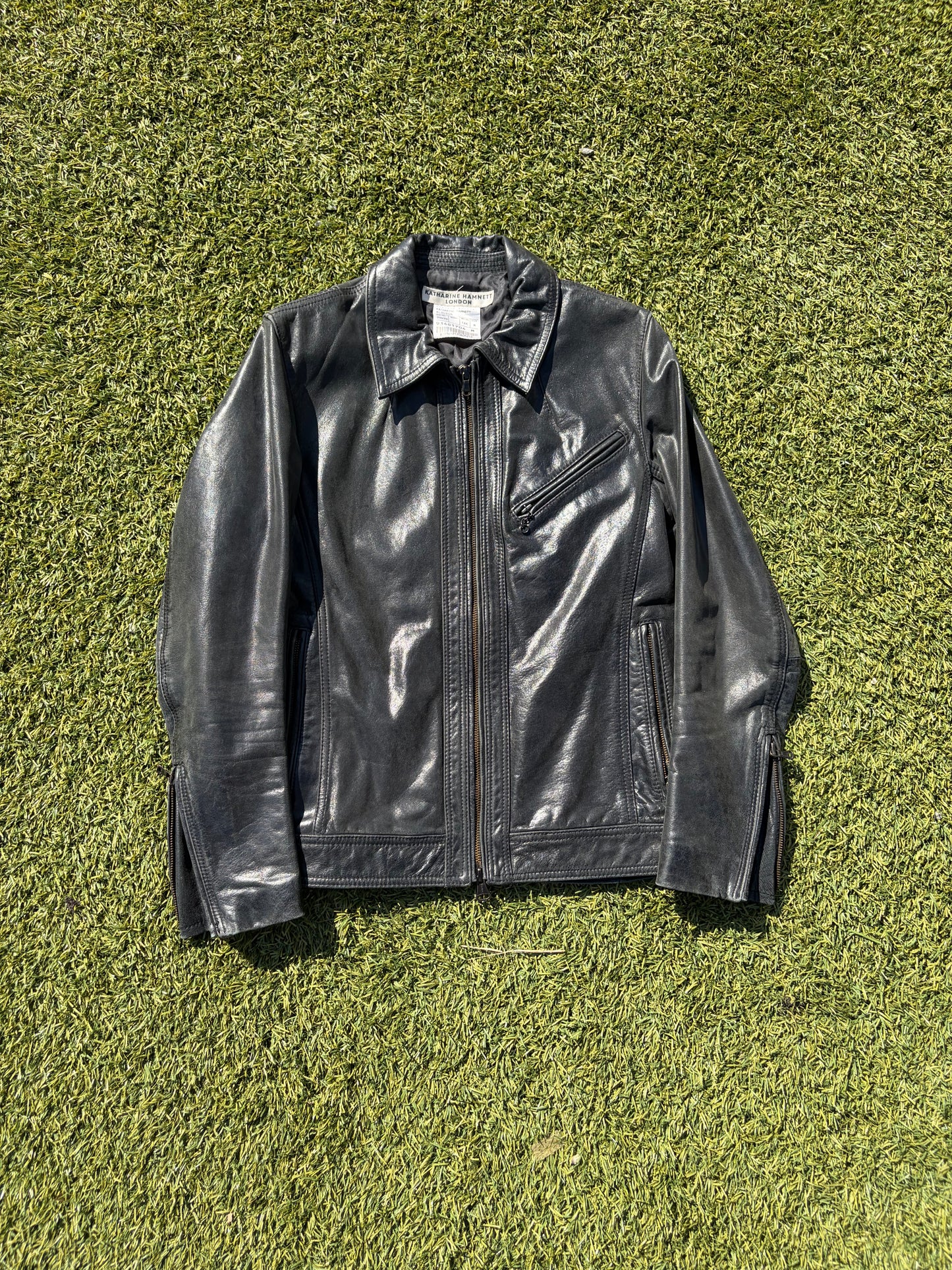 2000s Katherine Hamnett Cowhide Leather Blouson