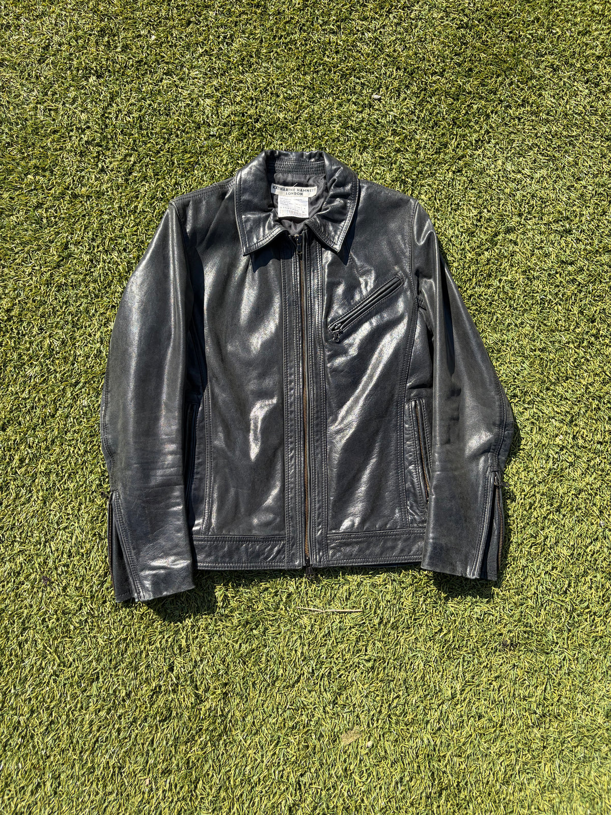 2000s Katherine Hamnett Cowhide Leather Blouson – RWNDBCKWRDS