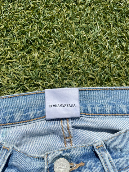 SS19 Vetements Levis Reconstructed Cross Lightwash Denim