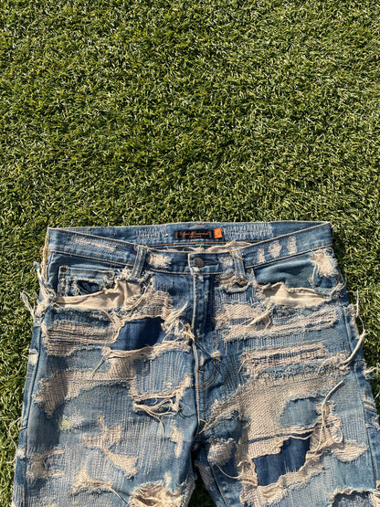 AW05 “Arts & Crafts” - Undercover ‘85’ Lightwash Boro Denim