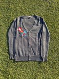 Ne-Net Hero Grey Knit Wool Cardigan