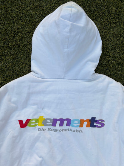 SS18 Vetements Multi-Color Logo “Die Regionalbahn” Padded Bomber Jacket