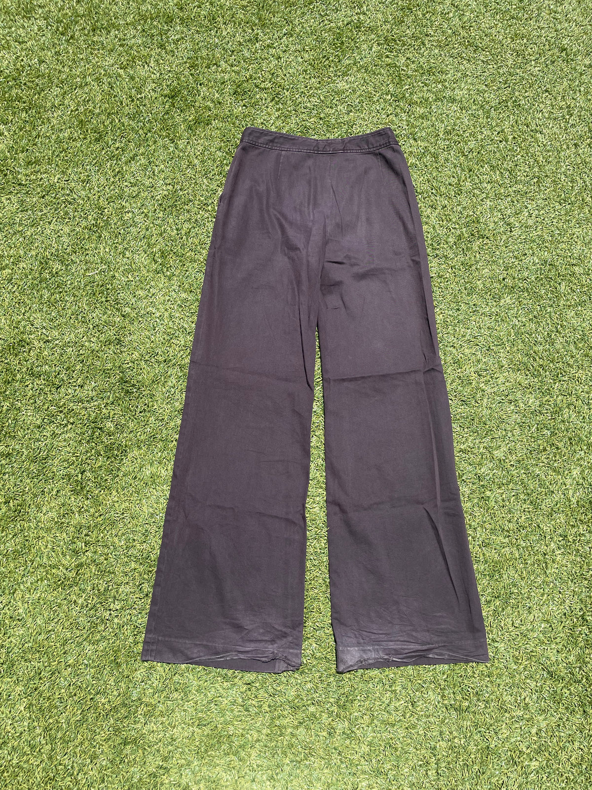 Dries Van Noten Brown Cotton Flare Trousers
