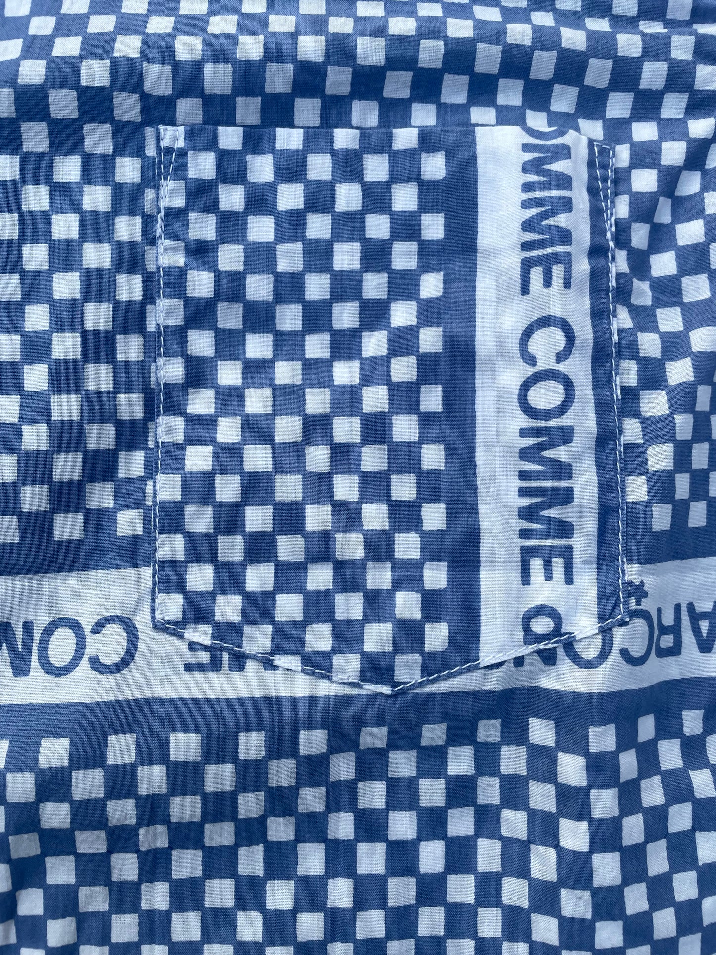 AW2003 Comme Des Garçons Homme Checkered Print  Button Up