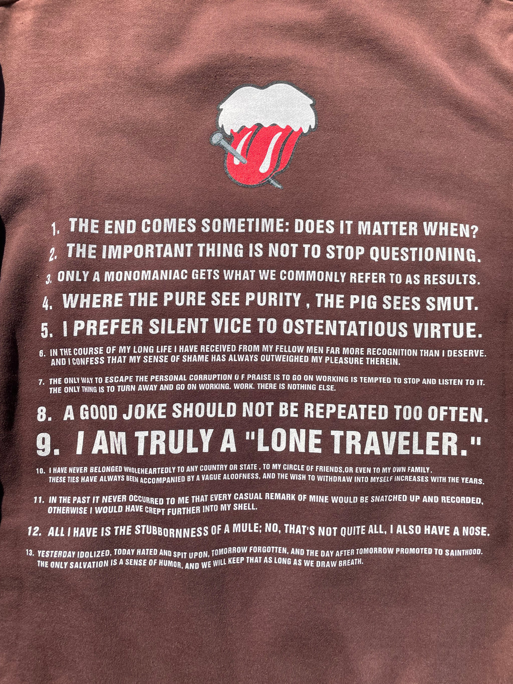 AW03 “Touch Me I’m Sick!” - Number (N)ine Rolling Stones Brown Sweater