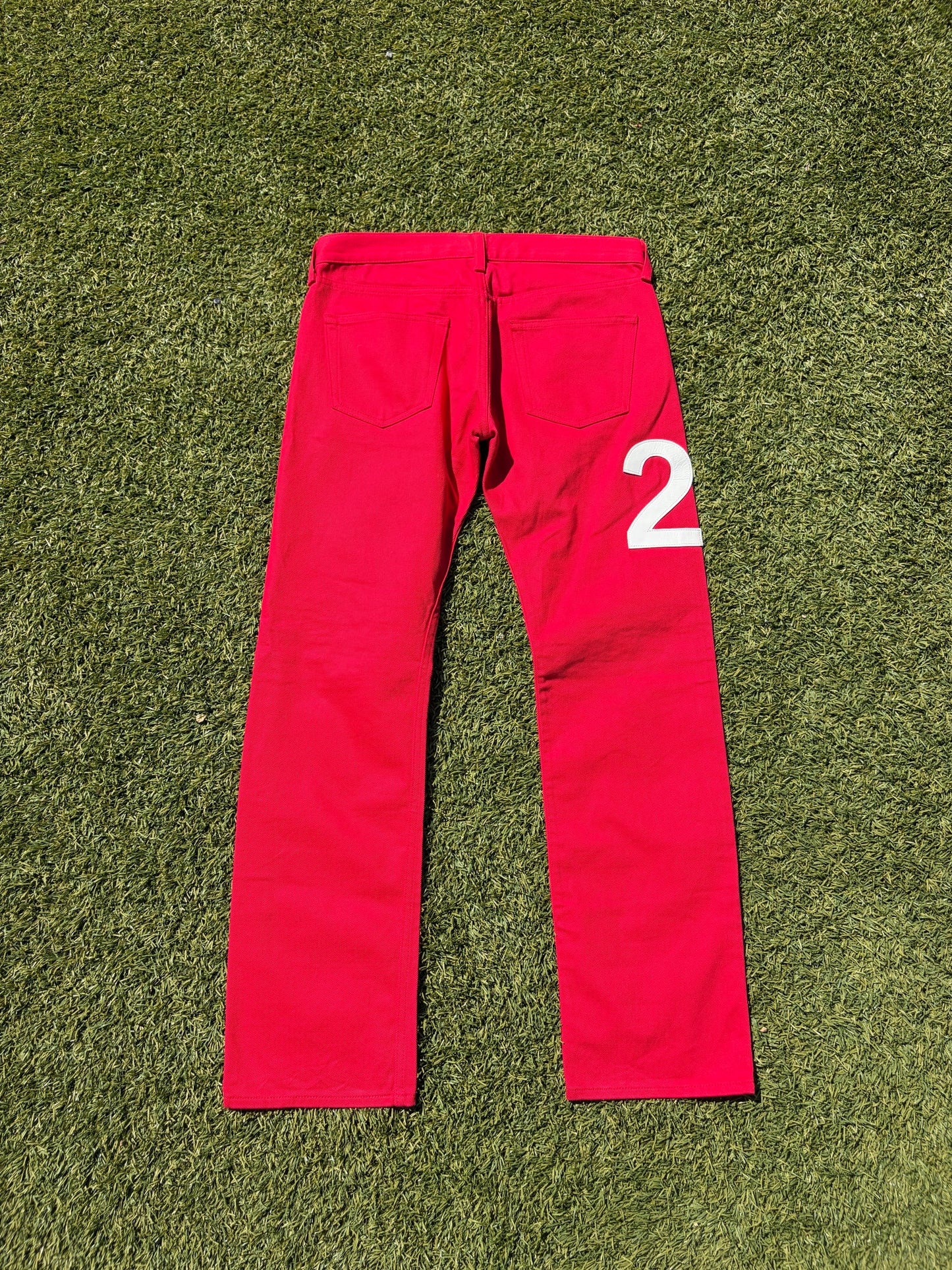 AD2002 Junya Watanabe Leather Patch ‘24’ Canvas Denim