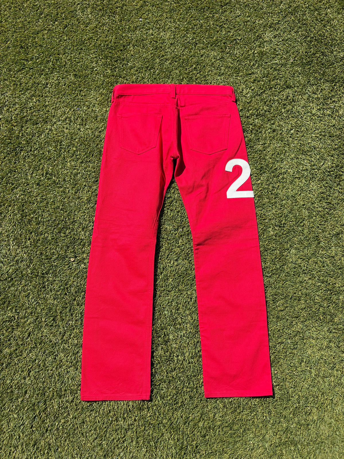 AD2002 Junya Watanabe Leather Patch ‘24’ Canvas Denim