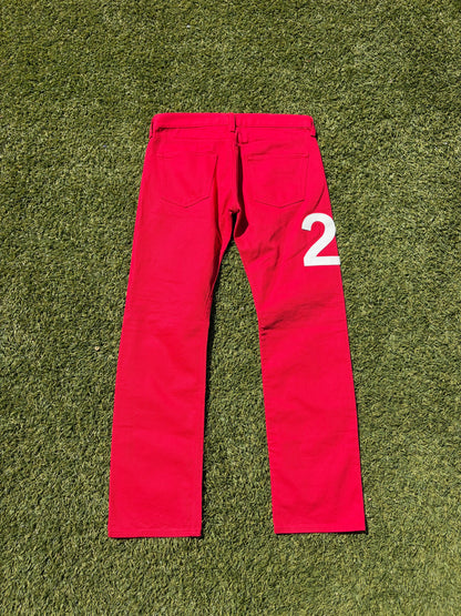 AD2002 Junya Watanabe Leather Patch ‘24’ Canvas Denim