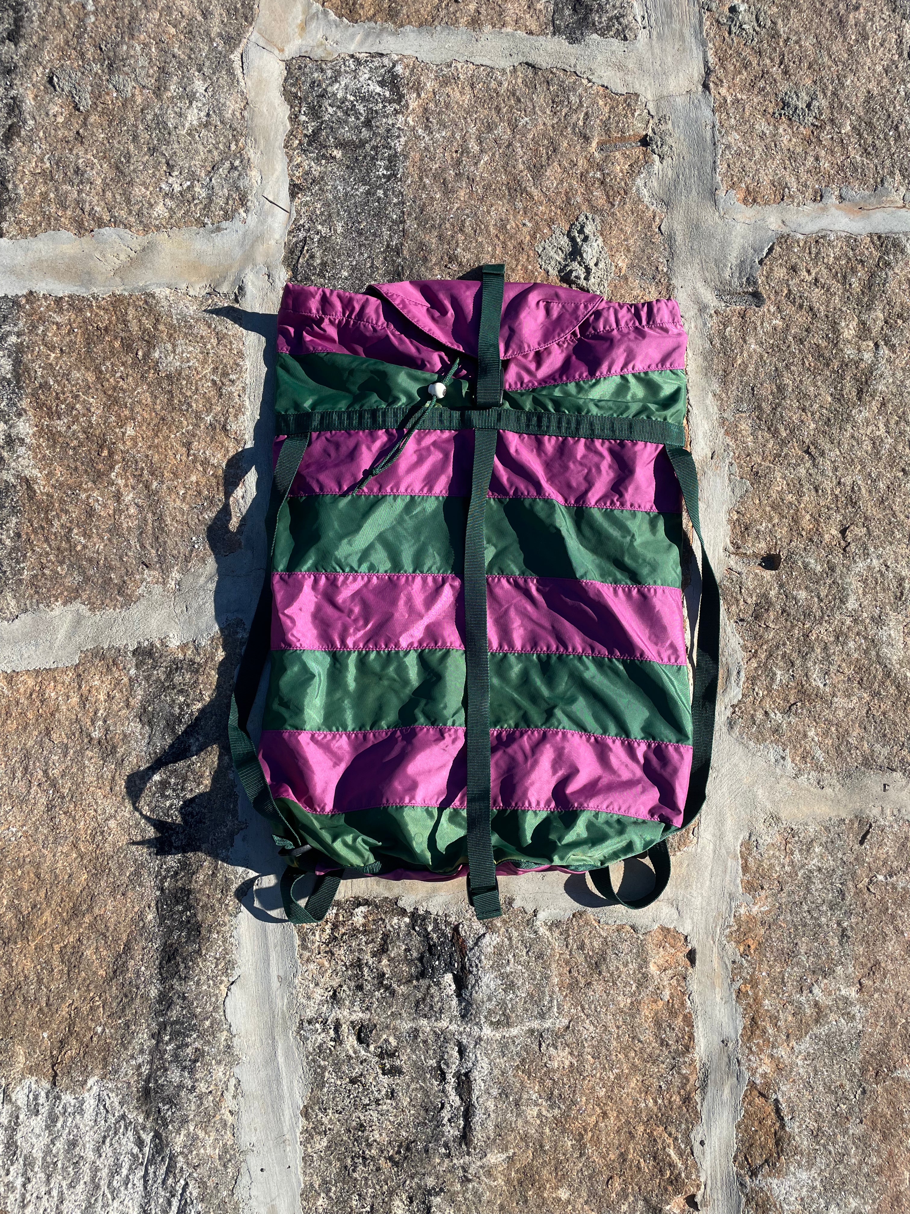 SS05 “But Beautiful ll” - Undercover Pinstripe Nylon Camper Bag