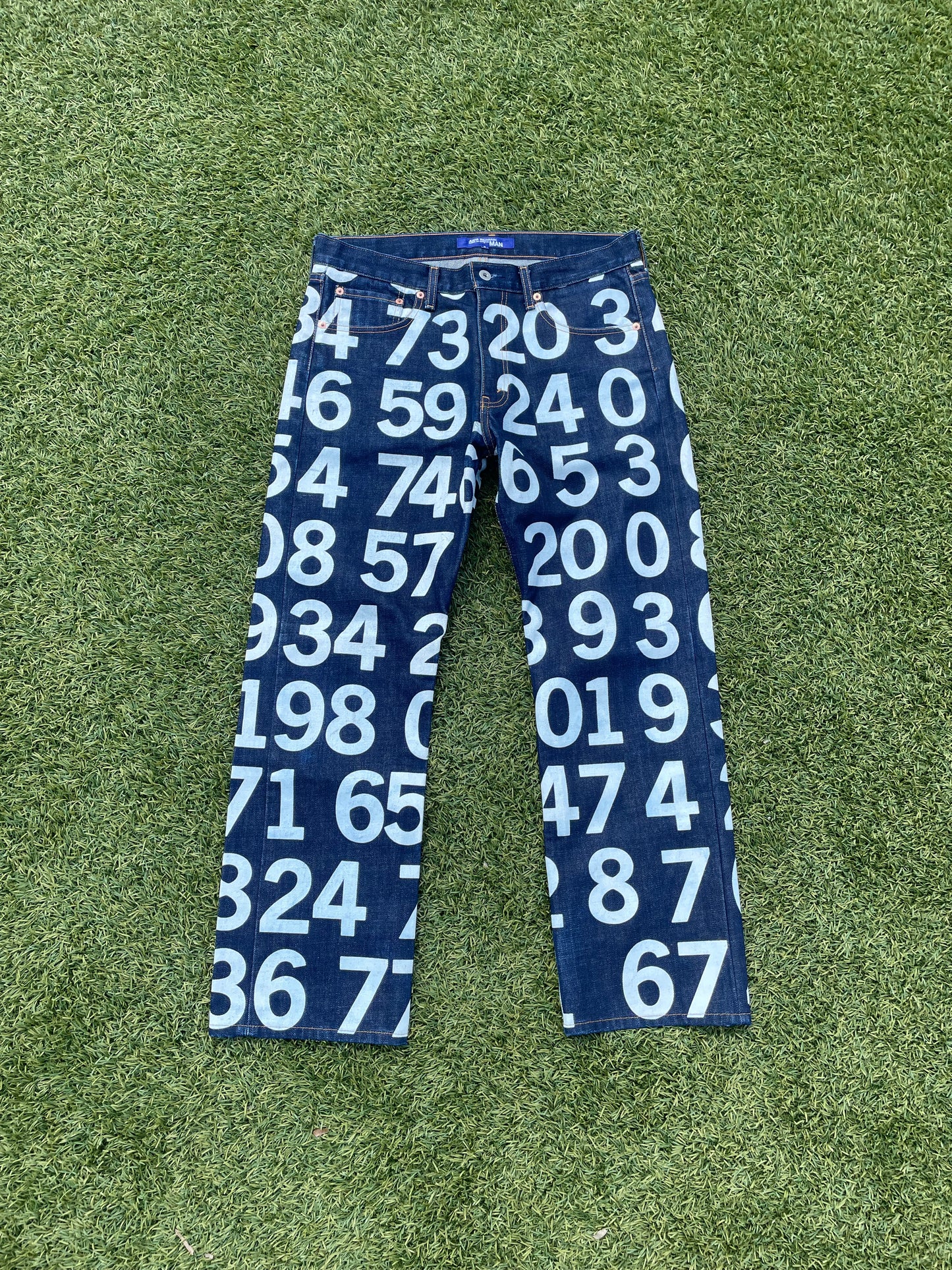 AD2002 Junya Watanabe All Over Print Numbers Denim